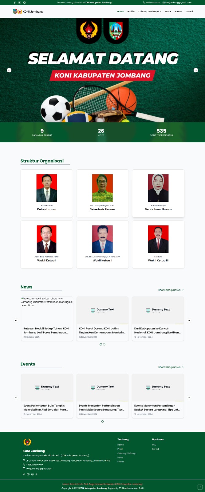 Website Koni Jombang